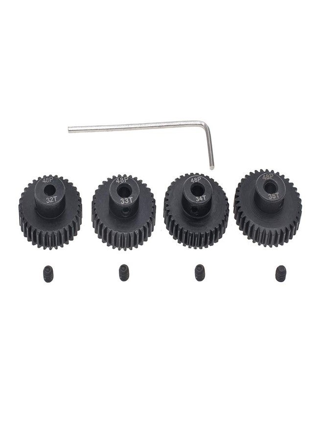 GTHELE 4pcs 48P Pinion Gear 3.175mm Set Hardened 32T 33T 34T 35T 48DP Pitch Gears RC Upgrade Part with Screwdriver - Image 4